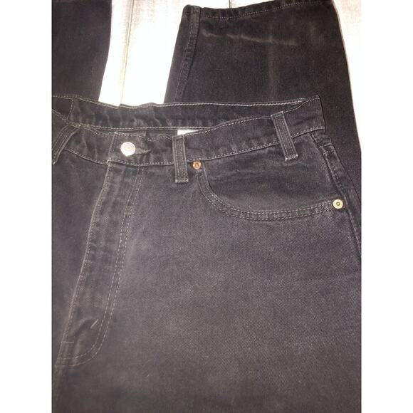 Vintage Levi’s 550 Black Relaxed Fit Denim Jeans Pants Made in Canada Size 36x34 - Picture 7 of 11